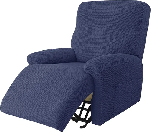 Vista 18 de Eco-Ancheng Fundas reclinables Lazyboy de 4 piezas, fundas para sofá reclinable, fundas antideslizantes para sillas reclinables, con bolsillos