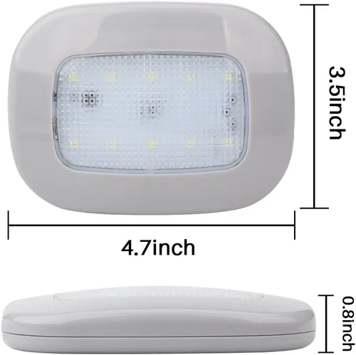 Vista 2 de Luces Auto para Techo de Coche, Luz Cúpula Magnética con USB Universal Recargable, Inalámbrica, 10 LEDs para Interior y Exterior de Coche, Barco
