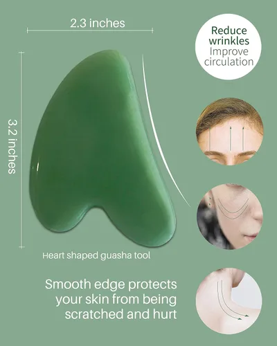Vista 5 de MoHern Herramientas de masaje Gua Sha, 4 herramientas de Gua Sha de múltiples formas, herramientas de masaje de raspado de guasha para cara y cuerpo