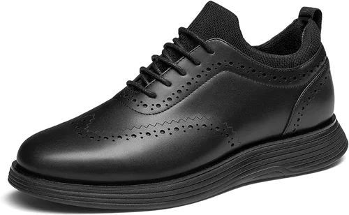 Vista 11 de Bruno Marc Zapatillas de vestir MaxFlex Oxfords para hombre Marrón