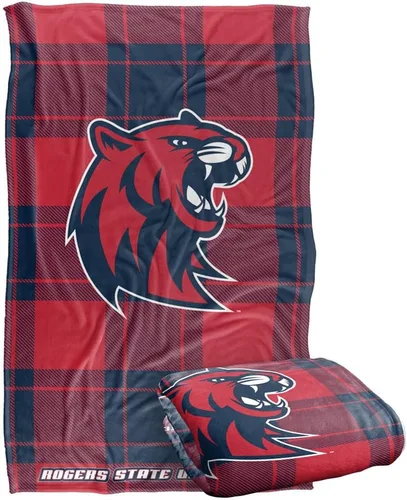 Vista 212 de LOGOVISION St John's University Campus Plaid Spirit Silky Touch Manta súper suave 36 x 58 pulgadas