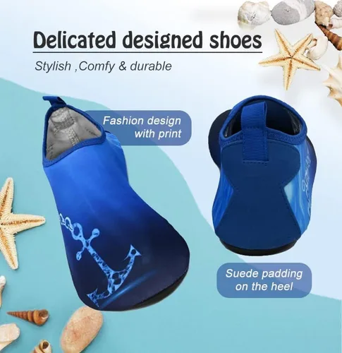 Vista 7 de Zapatos acuáticos para mujer, calcetines acuáticos para exteriores, playa, natación, surf, yoga, ejercicio, playa, natación, zapatos deportivos