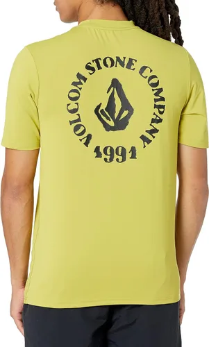 Vista 2 de Volcom Camiseta de natación estándar de manga corta para hombre, ajuste holgado, protección UPF 50+