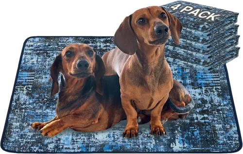 Vista 24 de Qeils - Almohadillas lavables para orina para perros, almohadillas reutilizables para cachorros de 36 x 41 pulgadas, paquete de 2