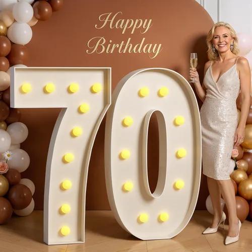 Vista 31 de Kit de tablero de espuma precortada de espuma precortada para 7º y 70º cumpleaños con números 7 grandes de 3 pies Número 7
