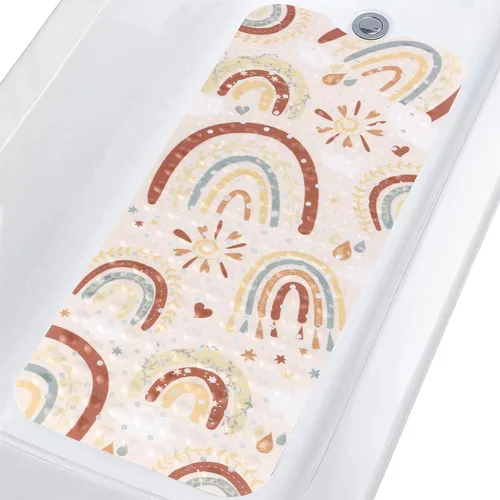 Vista 9 de Topotdor Alfombra de Baño para Bebé para Bañera para Niños, 40 X 16 Pulgadas Extra Larga Alfombra de Bañera para Niños Pequeños Antideslizante