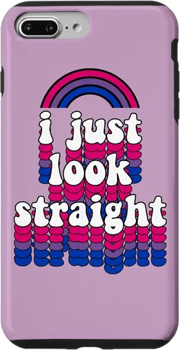 Vista 12 de I Just Look Straight Bisexual Rainbow Bisexual Pride Flag Case for iPhone 17