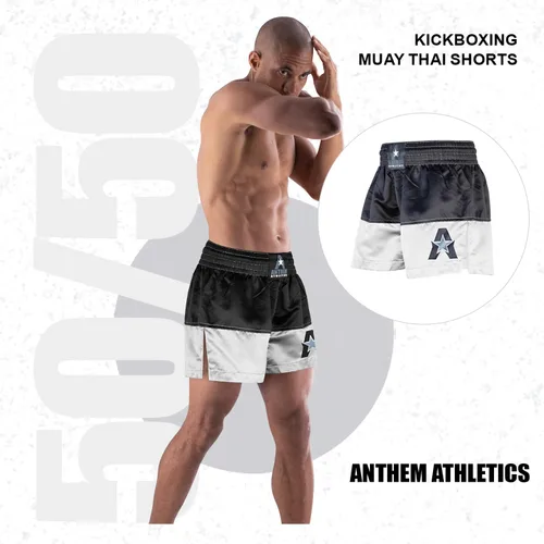 Vista 2 de Anthem Athletics 5050 Muay Thai Shorts - Pantalones cortos de boxeo para hombre y mujer