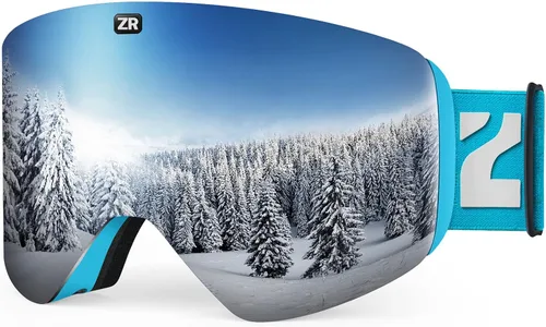 Vista 11 de ZIONOR X11 Ski Goggles Magnetic Cylindrical Snowboard Snow Goggles for Men Women