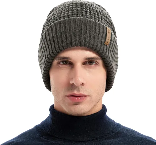 Vista 5 de Gorro de invierno para hombre, con forro polar, gorro deportivo para mujer al aire libre