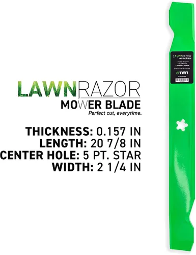 Vista 3 de 8TEN LawnRazor - Juego de cuchillas para Craftsman Poulan AYP Husqvarna 42 pulgadas cubierta 138498 134149 532138971 (elevación alta con muescas)