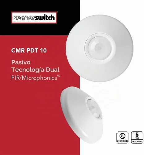 Vista 4 de SensorSwitch Sensor de Movimiento de Techo, Tecnología Dual Pasiva PDT Sensor de Ocupación Infrarrojo Pasivo PIR y Microfónico, Detección