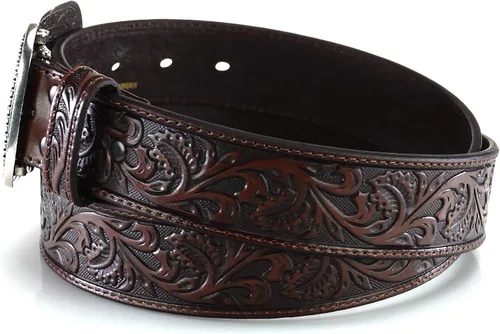 Vista 4 de ARIAT Western Belt A10006944 - Hebilla de cristal en relieve floral para mujer