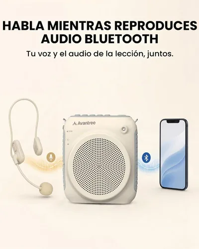 Vista 4 de Avantree VoxAmp Lite - Micrófono inalámbrico para profesores Amplificador de voz de 15 W