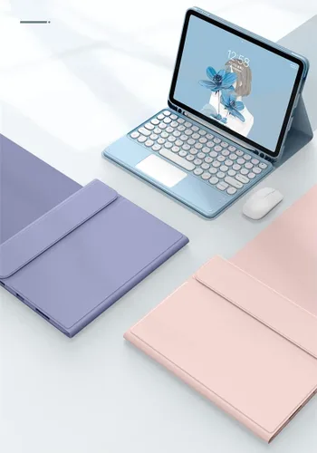 Vista 6 de Funda con teclado para iPad Air2 - Touchpad, magnético, Bluetooth desmontable, funda inteligente delgada para iPad 5ª/6ª generación de 9.7 pulgadas