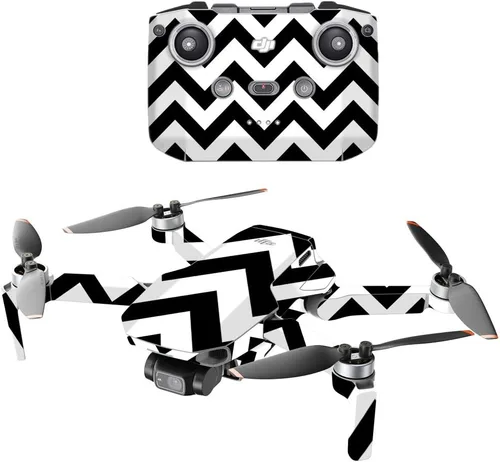 Vista 21 de MightySkins - Compatible con DJI Mini 2 Dron portátil – Aqua Chevron Funda protectora de vinilo duradera y única Fácil de aplicar, quitar y Acua