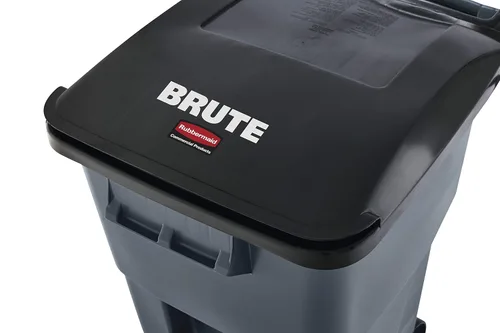 Vista 7 de Rubbermaid Commercial Products - Papelera con ruedas para reciclaje Fg9W2773Blue Brute Rollout