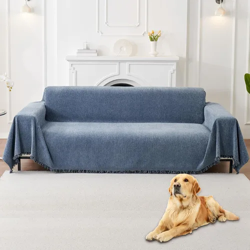 Vista 26 de HAOMAIJIA Funda de sofá antideslizante para sofá de 2 cojines, fundas de sofá seccionales lavables para perros y mascotas, protector de muebles
