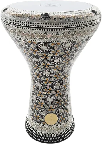 Vista 17 de ¡Nuevo! Gawharet El Fan Clásico 17" Darbuka de Madre de Perla Percusión de Tambor (Rey Árabe)