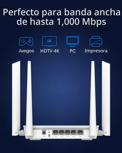 Vista 6 de Cudy Router Wi-Fi 6 de doble banda AX3000, 4X GbE, VPN completo, OpenWRT