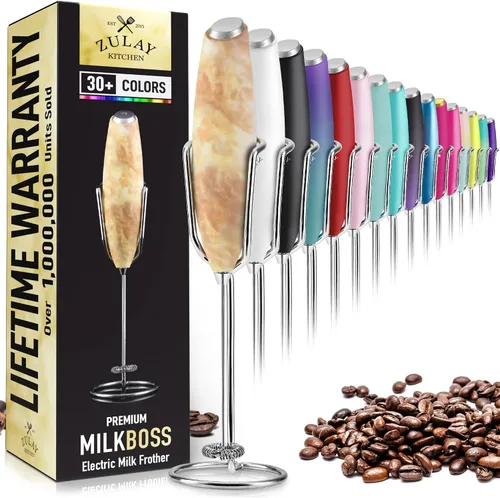 Vista 29 de Varita de espumador de leche mini y potente – Potente espumador de café de mano, mezclador de bebidas operado con batería – Tamaño de bolsillo
