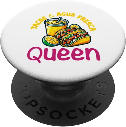 Vista 6 de Tacos & Agua Fresca Fun Mexican Food Lover Comida Mexicana PopSockets MagSafe PopGrip for iPhone