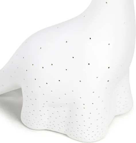 Vista 6 de Simple Designs LT2093-WHT Lámpara de mesa de dinosaurio brontosaurio de porcelana, color blanco