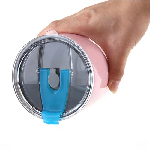 Vista 5 de 2 tapas de vaso de repuesto, tapa de repuesto a prueba de derrames, resistente a salpicaduras, para taza de viaje, se adapta a diámetro