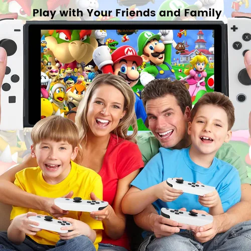 Vista 7 de Aoqwp Controller Compatible for Nintendo Switch, Replacement Wireless Controllers with Dual Vibration, Wake-up, Motion Control