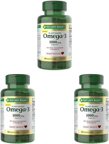 Vista 7 de Nature's Bounty Omega 3, suplemento de ácidos grasos omega 3 de origen vegetal, 520 mg, apoya la salud de todo el cuerpo, incluyendo corazón, piel