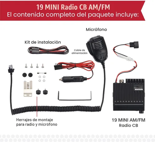 Vista 7 de Cobra 19 MINI AM/FM Radio CB Recreacional - Modo Dual AM/FM, 40 Canales, Esenciales de Viaje, Temporizador de Tiempo Libre, VOX, Auto Squelch, Auto