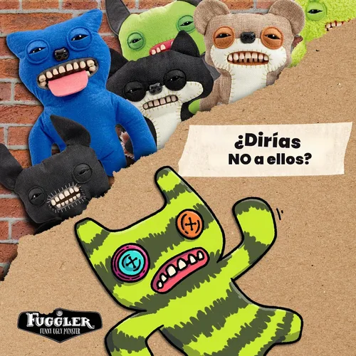 Vista 5 de Fuggler Originals - Monstruo feo y divertido de 9 pulgadas de peluche, monstruo indeciso de laboratorio