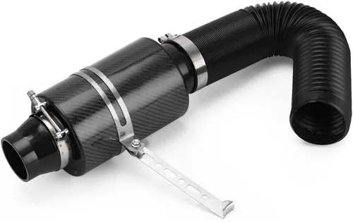 Vista 7 de PTNHZ Universal 3 "Racing fibra de carbono Kit de inducción de alimentación en frío Kit de admisión de aire Caja de filtro de aire con ventilador