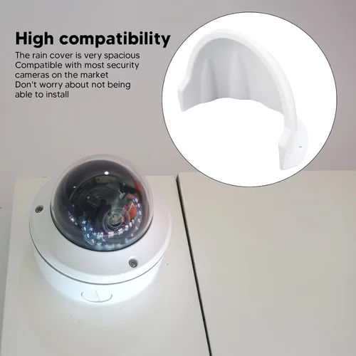 Vista 3 de Parasol universal para lluvia, cubierta de cámara, protector de cámara de seguridad para exteriores, cubierta de plástico ABS para lluvia y sol