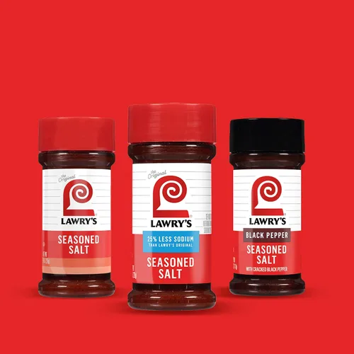 Vista 20 de Lawry's Sal sazonada, 25% menos de sodio, sin MSG añadido, certificado Kosher, básico, versátil, condimento multiusos para agitar en carne de res