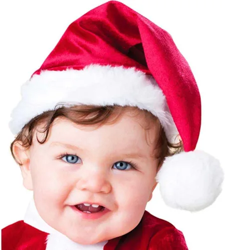 Vista 2 de Incharacter Disfraces, LLC Sombrero de Papá Noel para bebé con mono