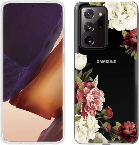 Vista 6 de Funda para Galaxy Note 20 Ultra 5G Funda transparente para niñas, TPU suave a prueba de golpes, funda protectora transparente para Samsung Galaxy