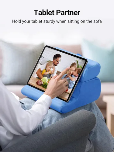 Vista 2 de UGREEN - Soporte de tableta para almohada en la cama con soporte suave para el regazo con 3 ángulos de visión ajustables, accesorios para el hogar
