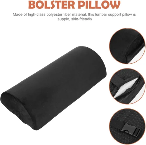 Vista 3 de Almohada de rodilla para piernas, almohada de apoyo lumbar para dormir, almohada de espuma viscoelástica para media luna para piernas, rodillas