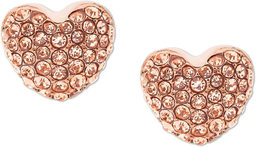 Vista 2 de Michael Kors - Aretes de broche para dama de acero inoxidable con forma de corazón con detalles de cristal