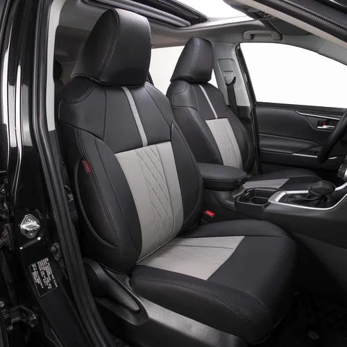 Vista 10 de EKR - Juego completo de fundas de asiento de cuero para automóvil de ajuste personalizado (color negro)