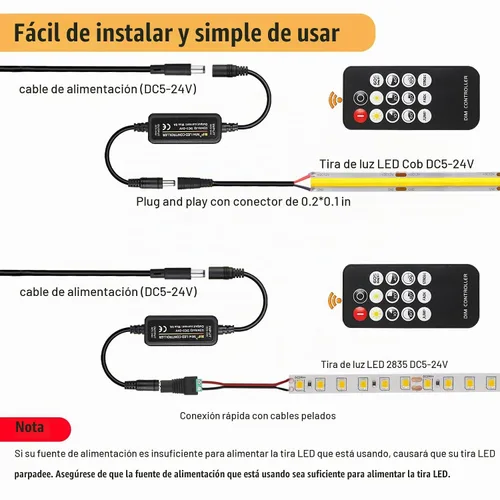 Vista 7 de Mini regulador remoto del interruptor del regulador para las luces de tira