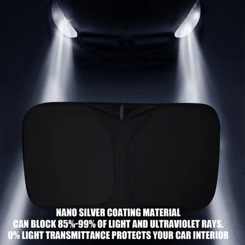 Vista 8 de Bestview - Parasol para parabrisas con bandera americana para Ford F-250 F-350 de 2008-2016, parasol plegable personalizado para ventana delantera