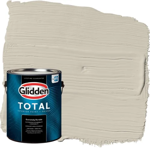 Vista 84 de Glidden Pintura Interior + Imprimación: Gris/Plata Antigua, Una Capa, Satinado, 1 Galón