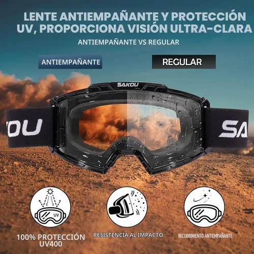 Vista 3 de SAKOU Gafas antivaho para niños y jóvenes de 3 a 12 años Negro