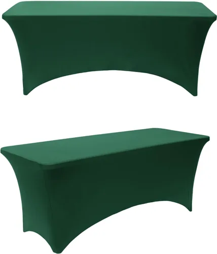 Vista 15 de Paquete de 2 manteles rectangulares elásticos de 6 pies para cocina, comedor, elástico, resistente a las arrugas, de elastano, lavable, para Rosa