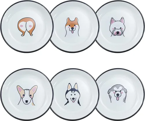 Vista 18 de SOCOSY Platos de cerámica de animales de dibujos animados súper lindos, platos de condimentos, cuencos de sushi y soja, platos de aperitivo, platos