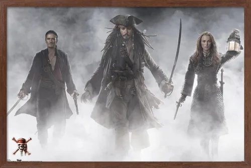Vista 6 de Trends International Disney Pirates of the Caribbean: At World's End - Póster de pared de grupo, 14.725 x 22.375 pulgadas, versión enmarcada