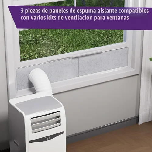 Vista 9 de Mxclimate Paneles de espuma aislados para kit de ventilación portátil de ventana de CA, paneles de sellado de aislamiento de aire acondicionado
