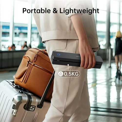 Vista 4 de iDPRT Impresora térmica portátil, 300DPI Inkless-Bluetooth impresoras móviles pequeñas inalámbricas para viajes, oficina, vehículos, uso doméstico